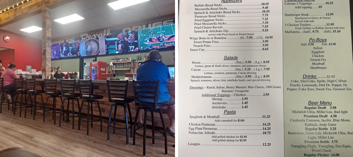 Commodore's Pizza of Amite Menu