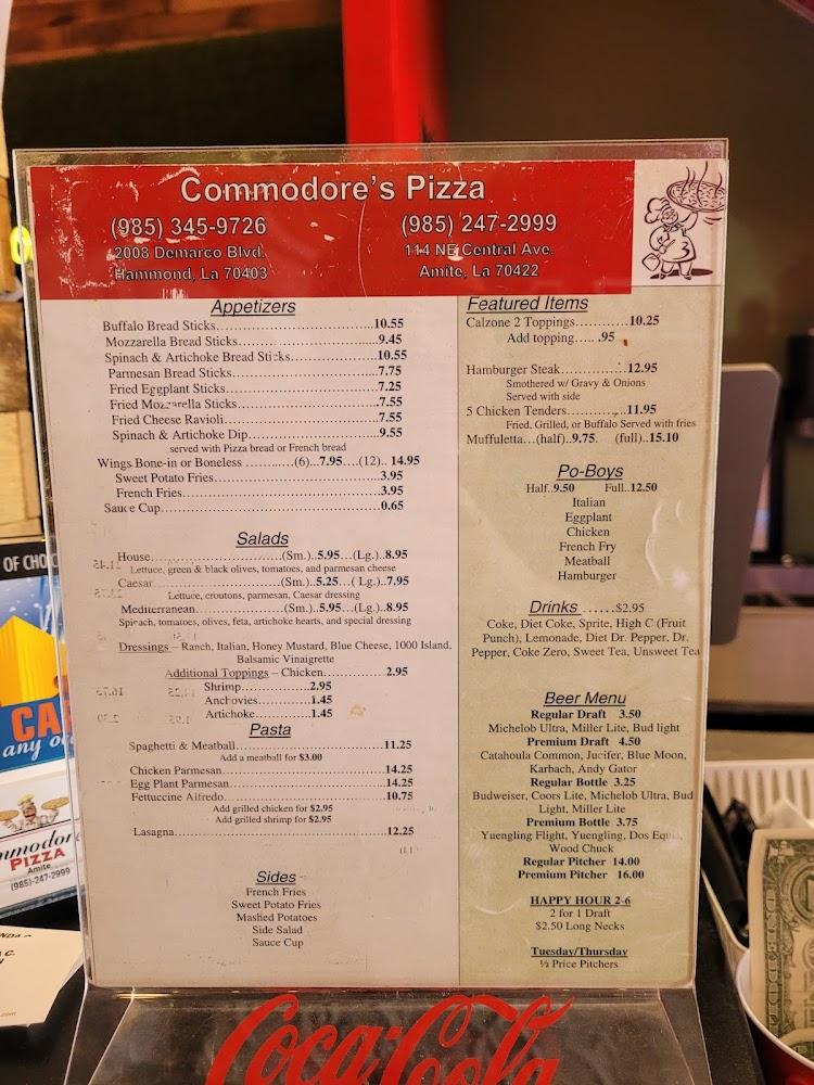 Commodore's Pizza of Amite Menu image 3